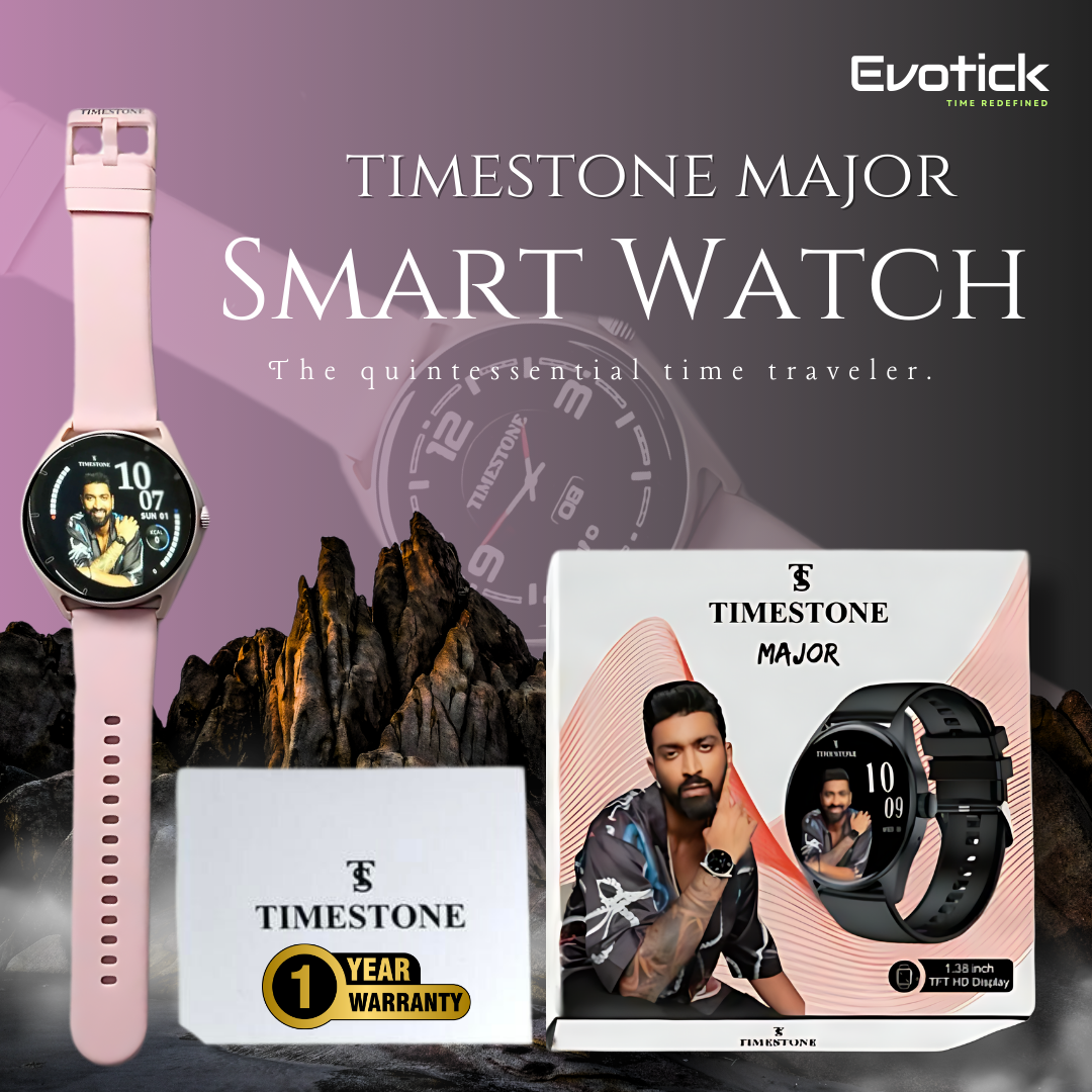 Timestone Major Smartwatch (Pink, Gray & Black Colours Available)