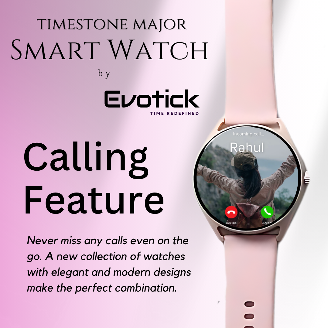 Timestone Major Smartwatch (Pink, Gray & Black Colours Available)